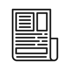 Fototapeta premium Business News icon vector image. Suitable for mobile apps, web apps and print media.