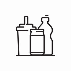 beverage drinks bottles store icon vector sign