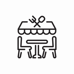 outdoor  restaurant table icon vector sign