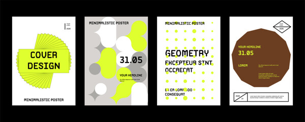 Abstract geometric poster cover design. Geometric shape. Design elements for poster, magazine, book cover, brochure.