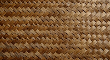 A close up photograph shows woven fibers in warm brown tones