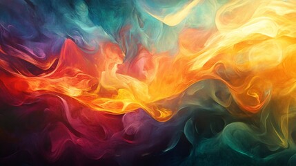 Obraz premium Colorful smoke creating abstract patterns in a swirling motion