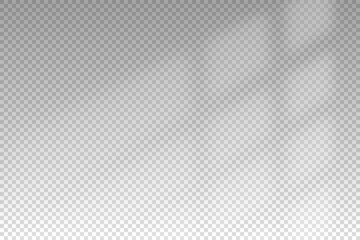 Shadow from light window. Overlay shade blinds. Reflect sun beams on wall. Reflecting shades jalousie isolated on transparant background. Reflected sunshine. Falls lighting. Vector illustration