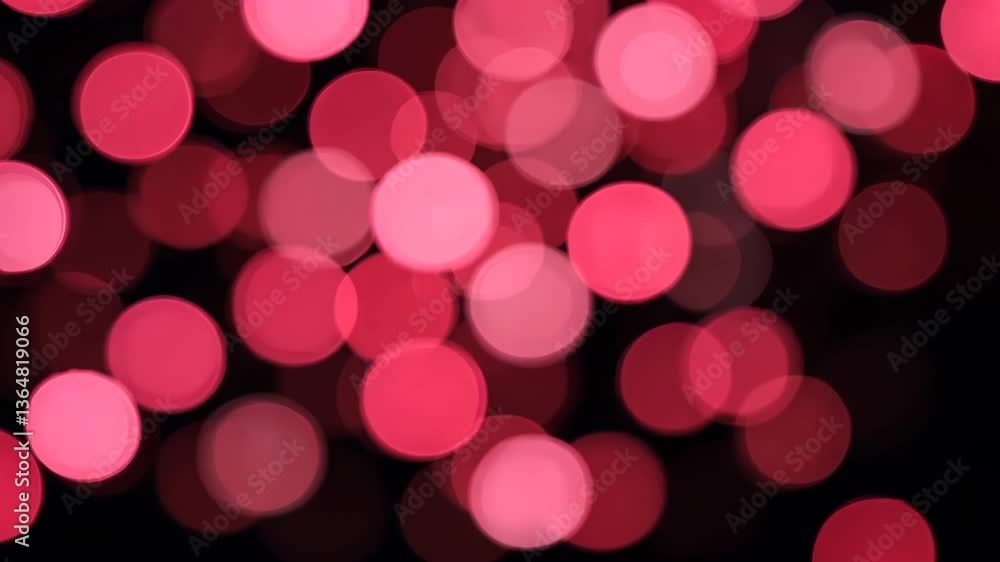 Aufkleber blurred pink bokeh lights on black backdrop creating romantic and dreamy background