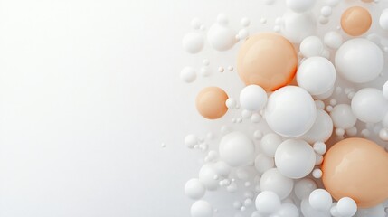 Elegant sphere arrangement on clean backdrop for website banner design