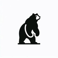 Obraz premium Majestic Black Bear Logo Design
