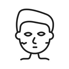 Human Face icon vector image. Suitable for mobile apps, web apps and print media.