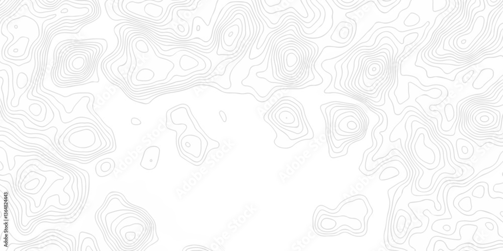 Poster contour abstract map relief land outline. topographic map patterns. white wave paper curved reliefs 
