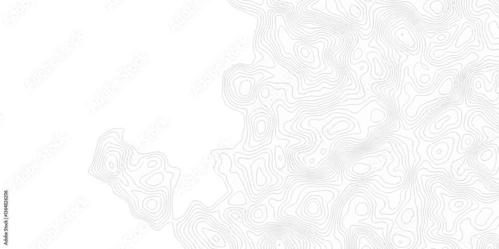 Poster contour abstract map relief land outline. topographic map patterns. white wave paper curved reliefs 