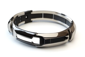 Futuristic High-Tech Bracelet with Embedded NFC Chip.