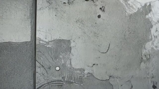 Close Up View Of Gray Concrete Wall With Textured Surface