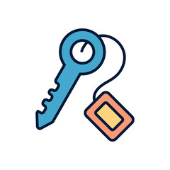 Room key  Vector icon