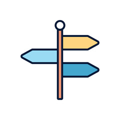 Street sign Vector icon