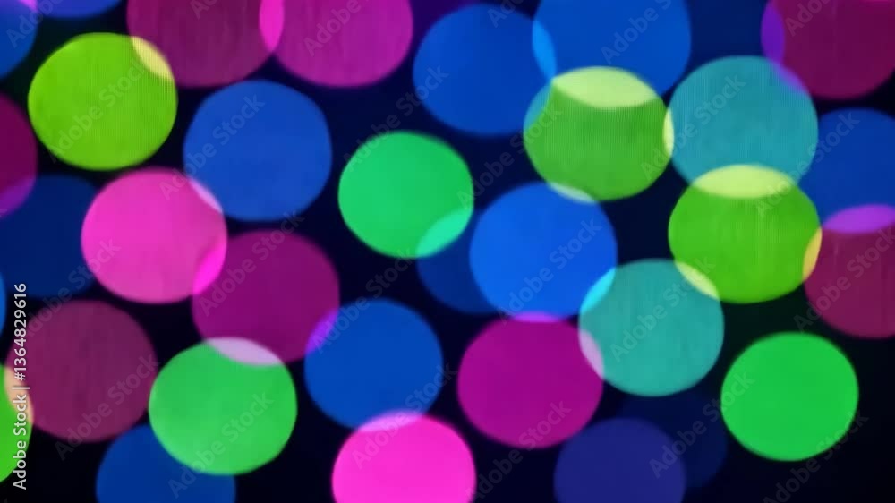 Poster colorful overlapping circular shapes against dark background for abstract visuals