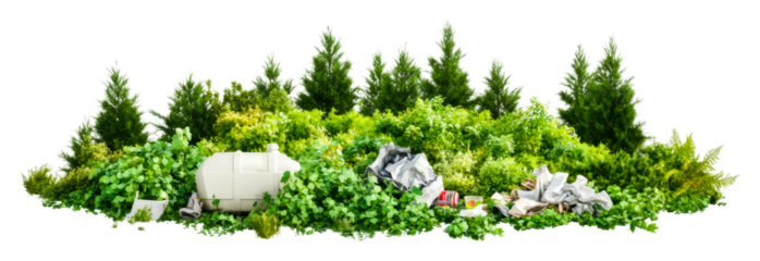 Environmental awareness campaign for urban waste management cut out