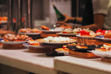 Obraz premium Pintxos in San Sebastian, Spain 