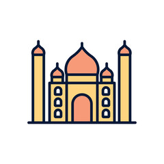Fototapeta premium Taj mahal Vector icon