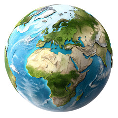 Global Perspective: A visually compelling illustration of planet Earth, showcasing its continents, oceans, and geographical features in stunning detail.