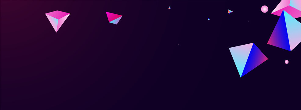 Magical Shards Vector Panoramic Dark Violet