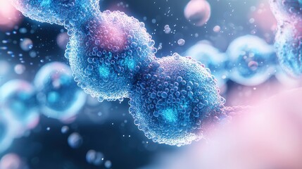 Intricately detailed microscopic view of a molecular cell structure showcasing the complex and fascinating world of biology and science