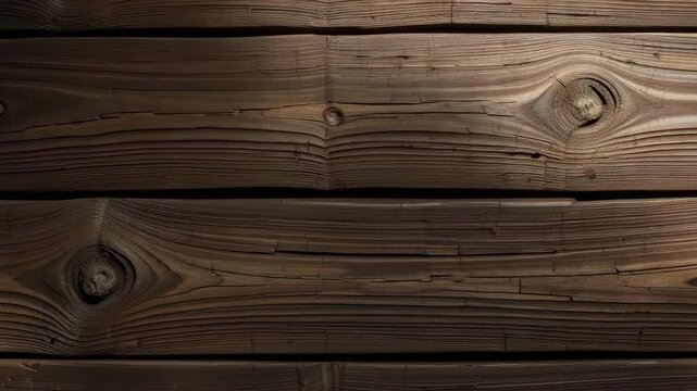 Detailed Rustic Dark Brown Wood Planks with Natural Grain Knots and Texture
