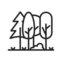 Forest icon vector image. Suitable for mobile apps, web apps and print media.