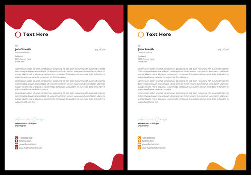 Corporate business letterhead design, creative modern letterhead template design, letterhead template.