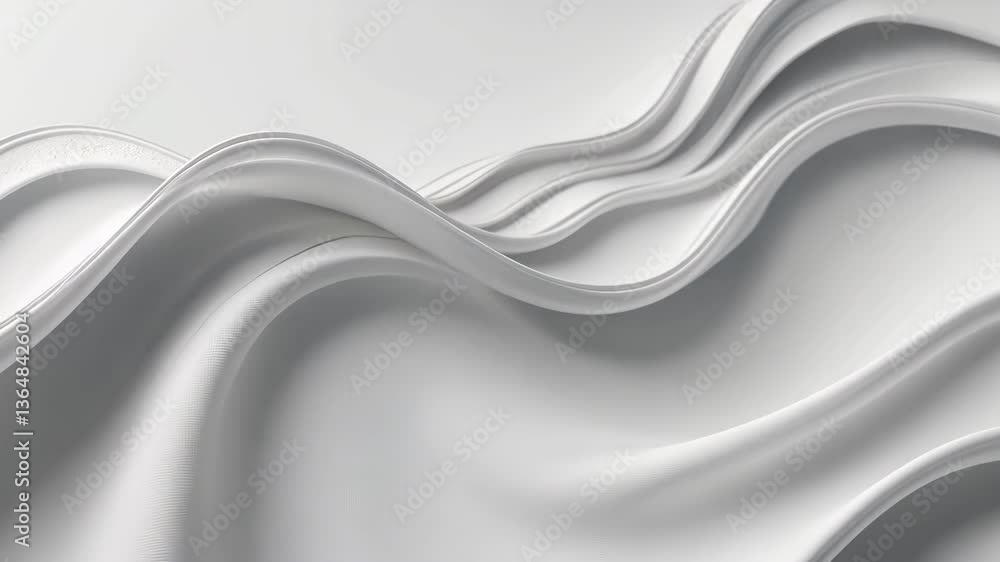 Poster elegant white abstract waves with smooth minimalist design for modern backgrounds