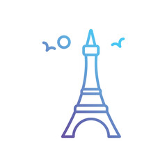 Eiffel tower Vector icon
