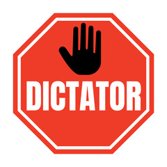 Stop dictator sign
