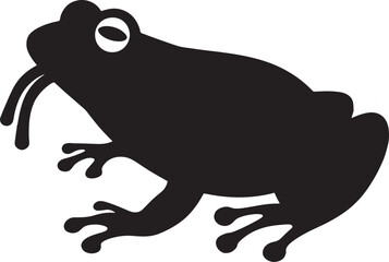 A Frog silhouette vector illustration