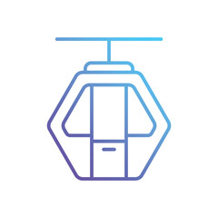Cable car cabin Vector icon