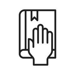 Oath icon vector image. Suitable for mobile apps, web apps and print media.