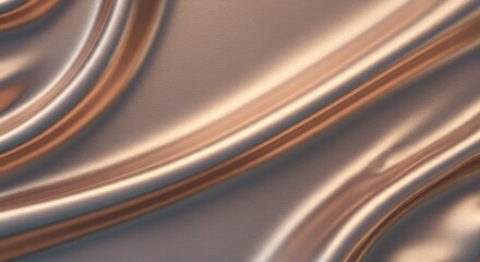 Obraz premium Fluid metallic fabric gracefully draped in soft and beautiful waves