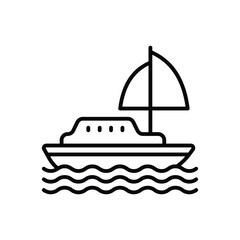 Yacht Vector icon