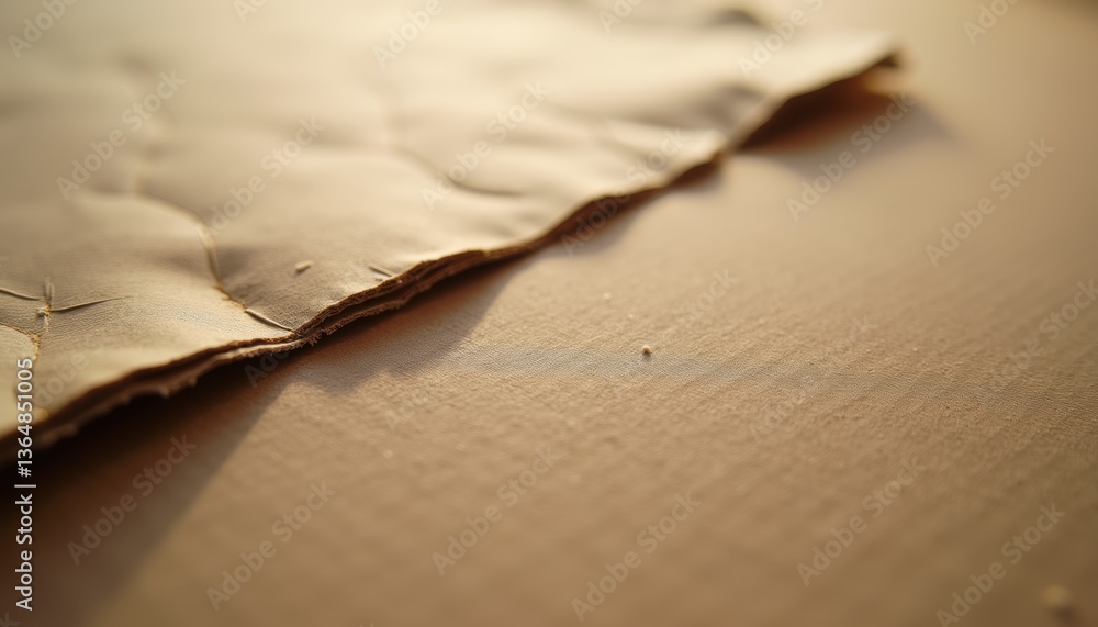 Poster textured paper sheet with soft focus lighting backdrop