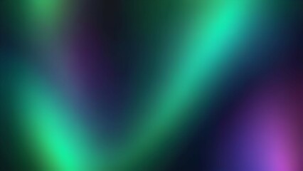 Fototapeta premium Soft gradient glow in emerald green and deep violet tones, creating a magical and atmospheric abstract background. 