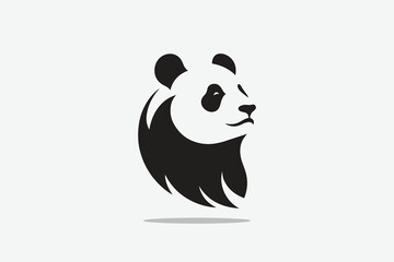 panda in silhouette style