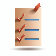 To-Do List Icon with Checkmarks on Document Background  