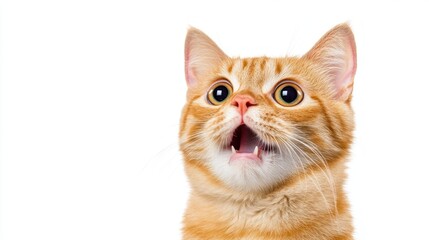 Astonished Ginger Cat: A Portrait of Surprise