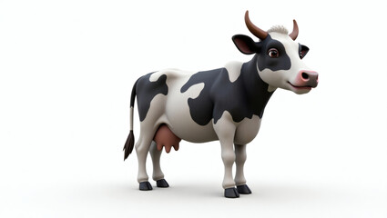 Cute Cartoon Cow with a Friendly Expression