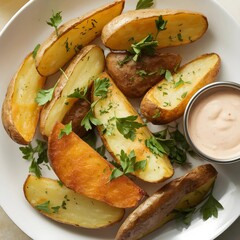 A healthy meal with chicken breast salad and fried fish with vegetables