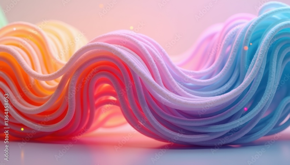 Poster Abstract colorful waves design with gradient hues  