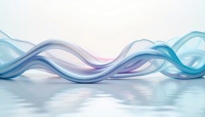 Colorful Fluid Waves Flowing Across a Reflective Surface  
