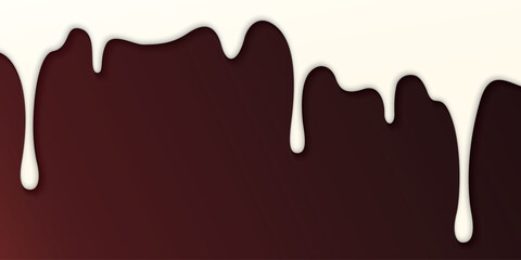 Abstract Red velvet cake background topped with a silky smooth cream cheese glaze graphic illustration have blank space.