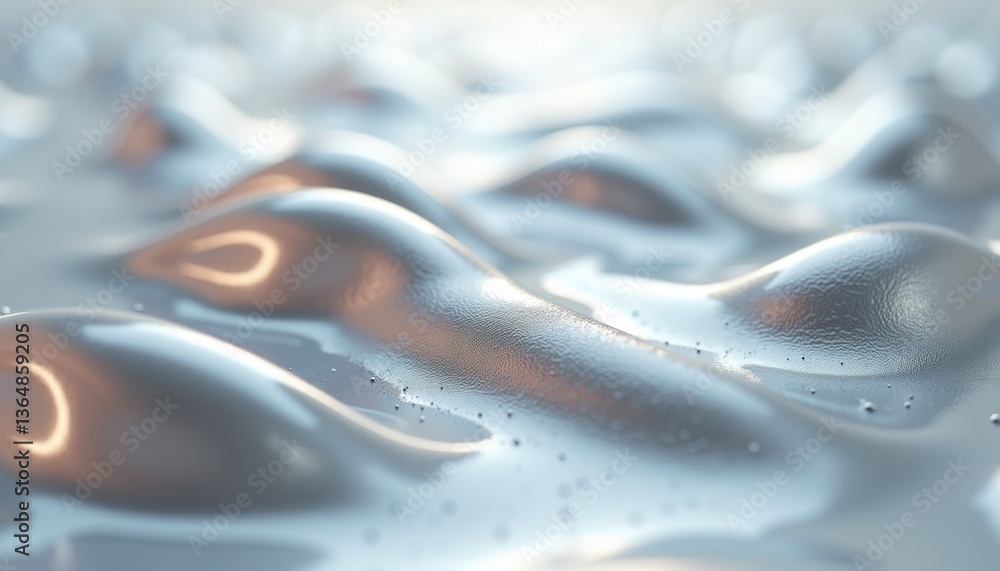Poster abstract liquid texture with soft waves and reflections