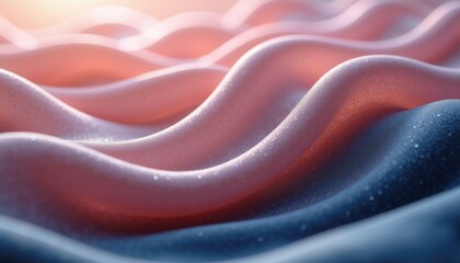 Obraz premium Abstract flowing waves in soft pink and blue colors 