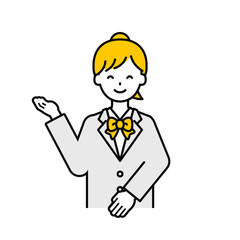 上半身のポーズ_シンプルな学生の女子学生20