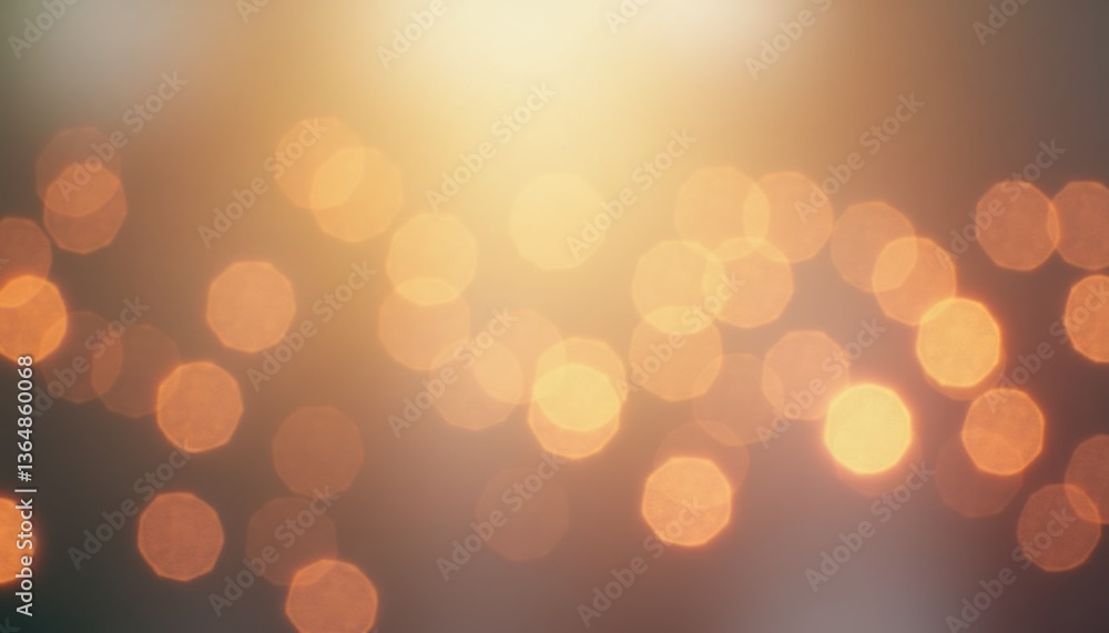 Poster soft golden bokeh lights glowing in a blurred background