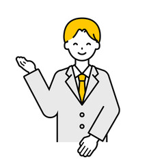 上半身のポーズ_シンプルな学生の男子学生20